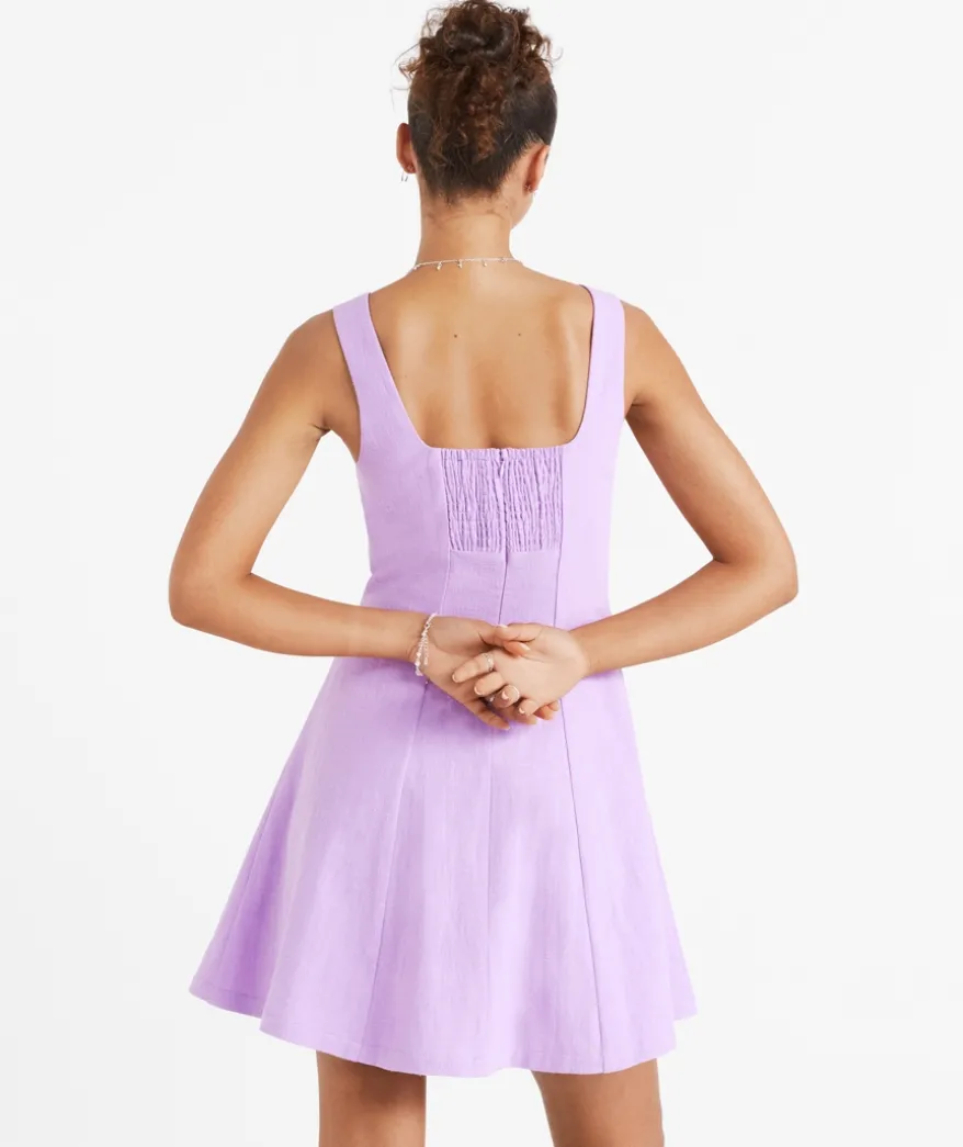 LARRISSA RAMIE SQURE NECK MINI DRESS