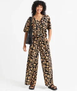 LEAH LINEN BLEND CROPPED SHIRT