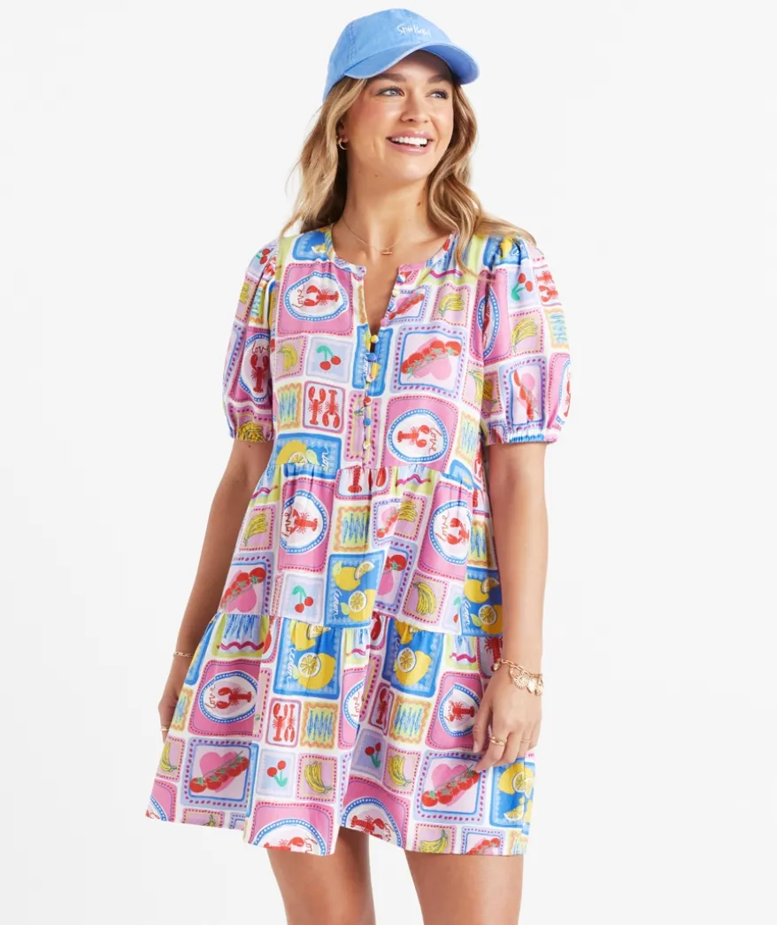LEILA PUFF SLEEVE MINI DRESS