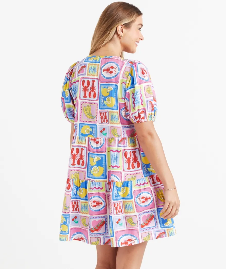 LEILA PUFF SLEEVE MINI DRESS