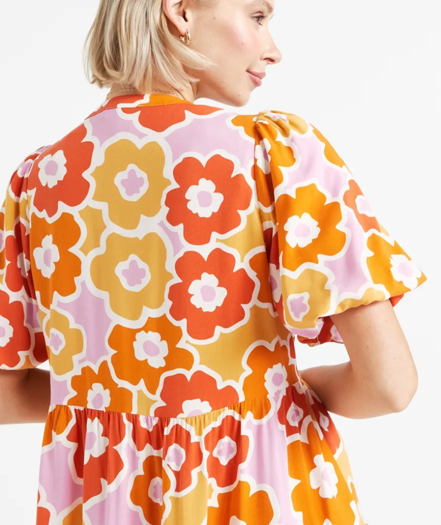 LEILA PUFF SLEEVE MINI DRESS