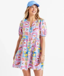 LEILA PUFF SLEEVE MINI DRESS
