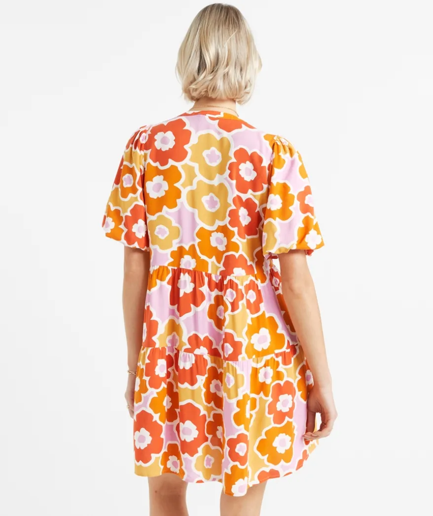 LEILA PUFF SLEEVE MINI DRESS