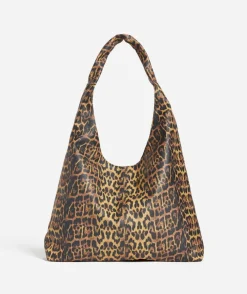 LEOPARD SLOUCHY WORKER TOTE