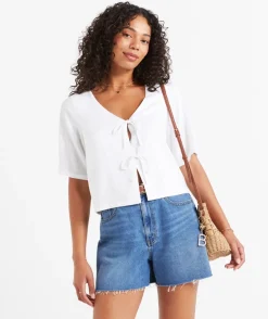 LIANNA TIE FRONT SHORT SLEEVE TOP