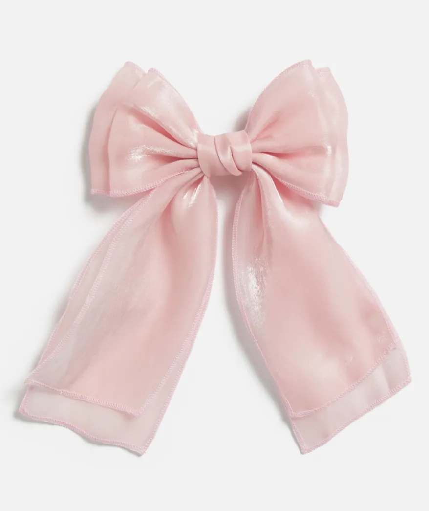 LIGHT PINK GLIMMER HAIR BOW