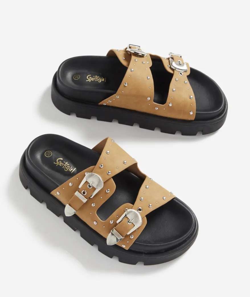 LILA WESTERN SLIDE - TAN