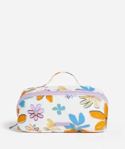 LILA ZIP TOP MAKEUP BAG - CRAYON FLOWER PRINT