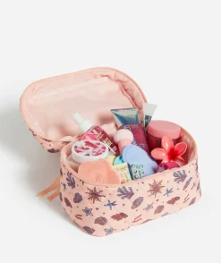LISA QUILTED MAKEUP BAG - SEASHELL