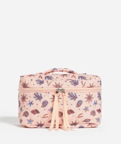 LISA QUILTED MAKEUP BAG - SEASHELL