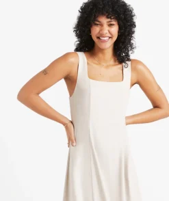 LUCA SQUARE NECK MIDI DRESS