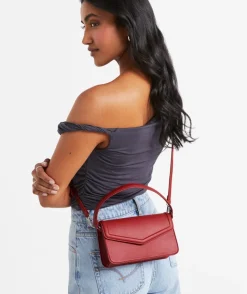 LUCI RED TOP HANDLE BAG