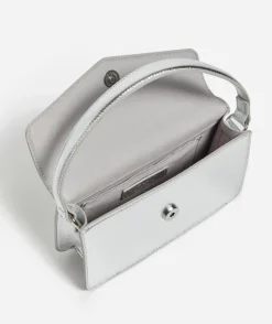 LUCI SILVER TOP HANDLE BAG