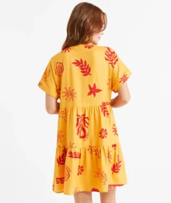 MACENZIE PRINTED BUTTON MINI DRESS