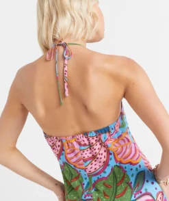 MACI HALTER NECK MIDI DRESS