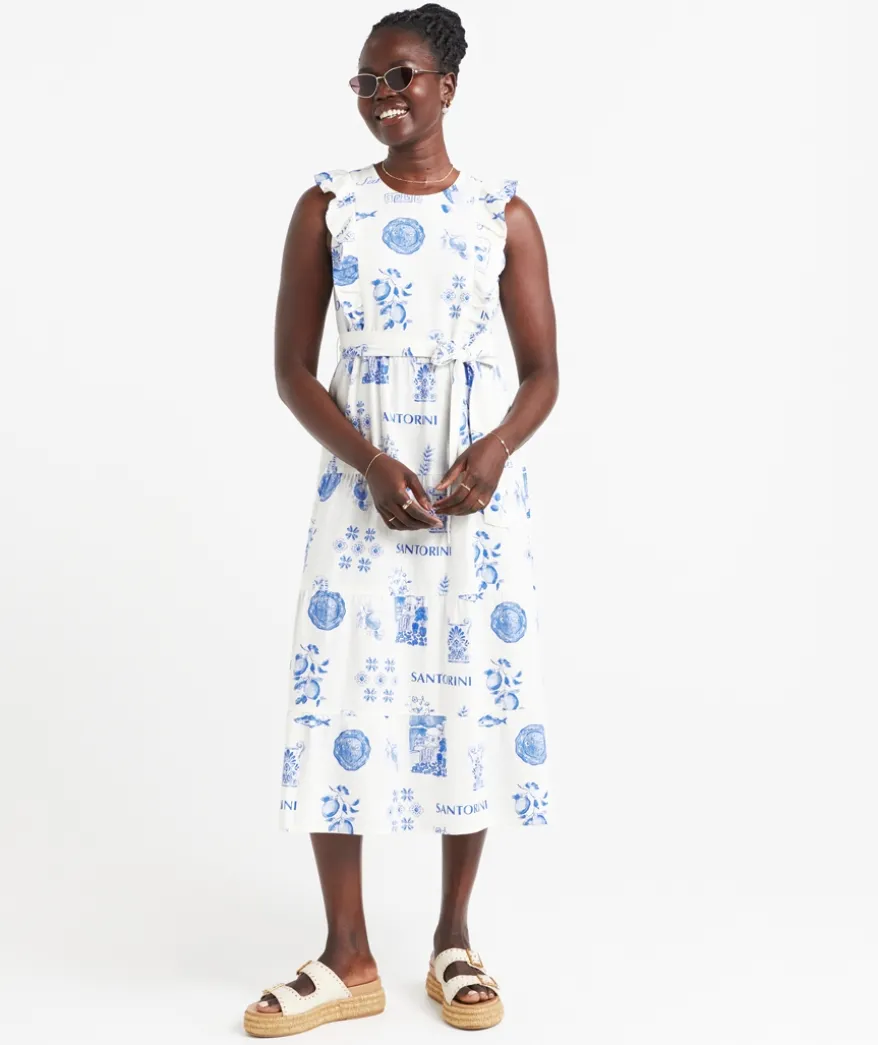 MALLORY RUFFLE MIDI DRESS
