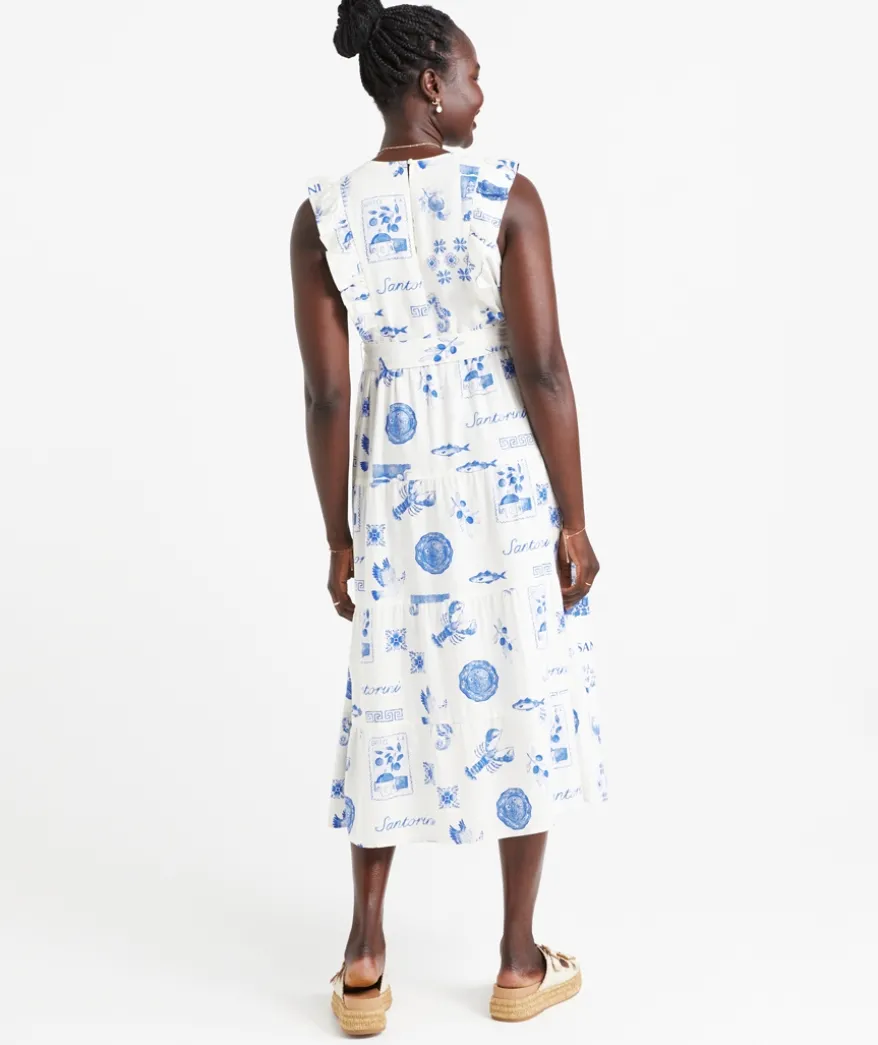 MALLORY RUFFLE MIDI DRESS