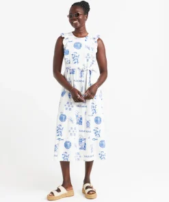 MALLORY RUFFLE MIDI DRESS