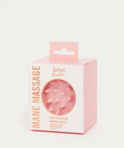 MANE MASSAGE - SCALP MASSAGING SHAMPOO BRUSH - CREAM/PINK
