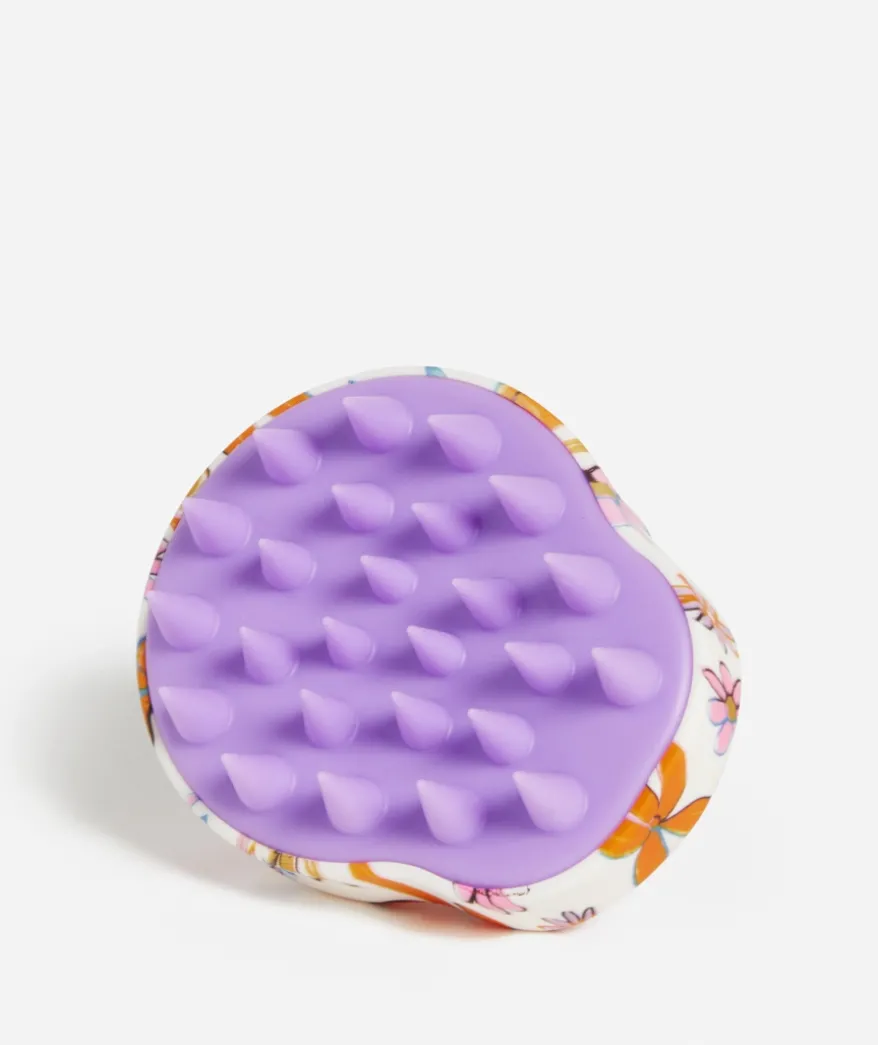 MANE MASSAGE - SCALP MASSAGING SHAMPOO BRUSH - CRAYON FLOWER