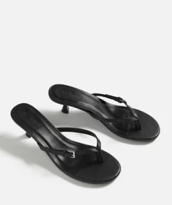MARA BLACK THONG HEEL