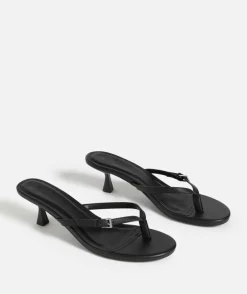 MARA BLACK THONG HEEL