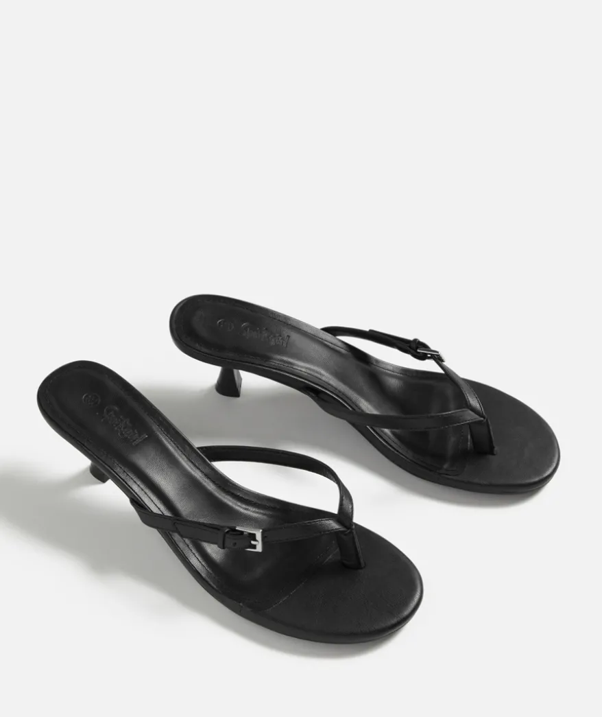 MARA BLACK THONG HEEL