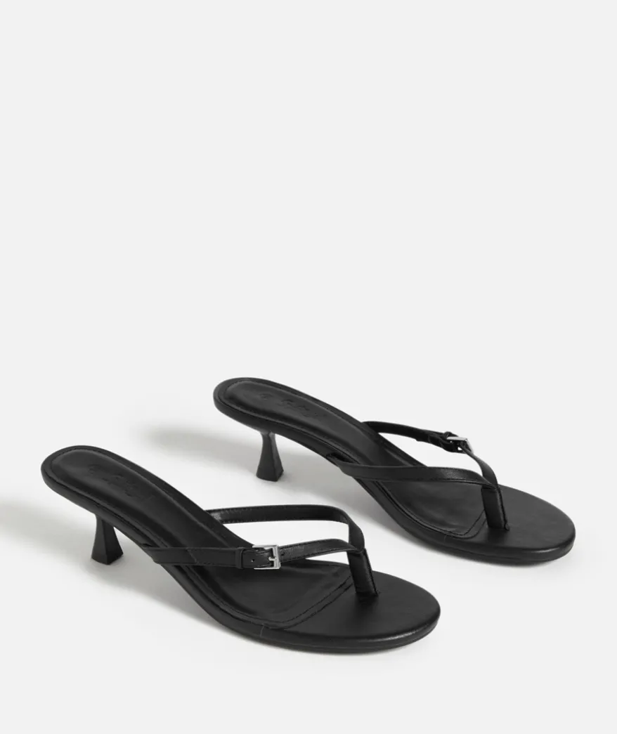 MARA BLACK THONG HEEL