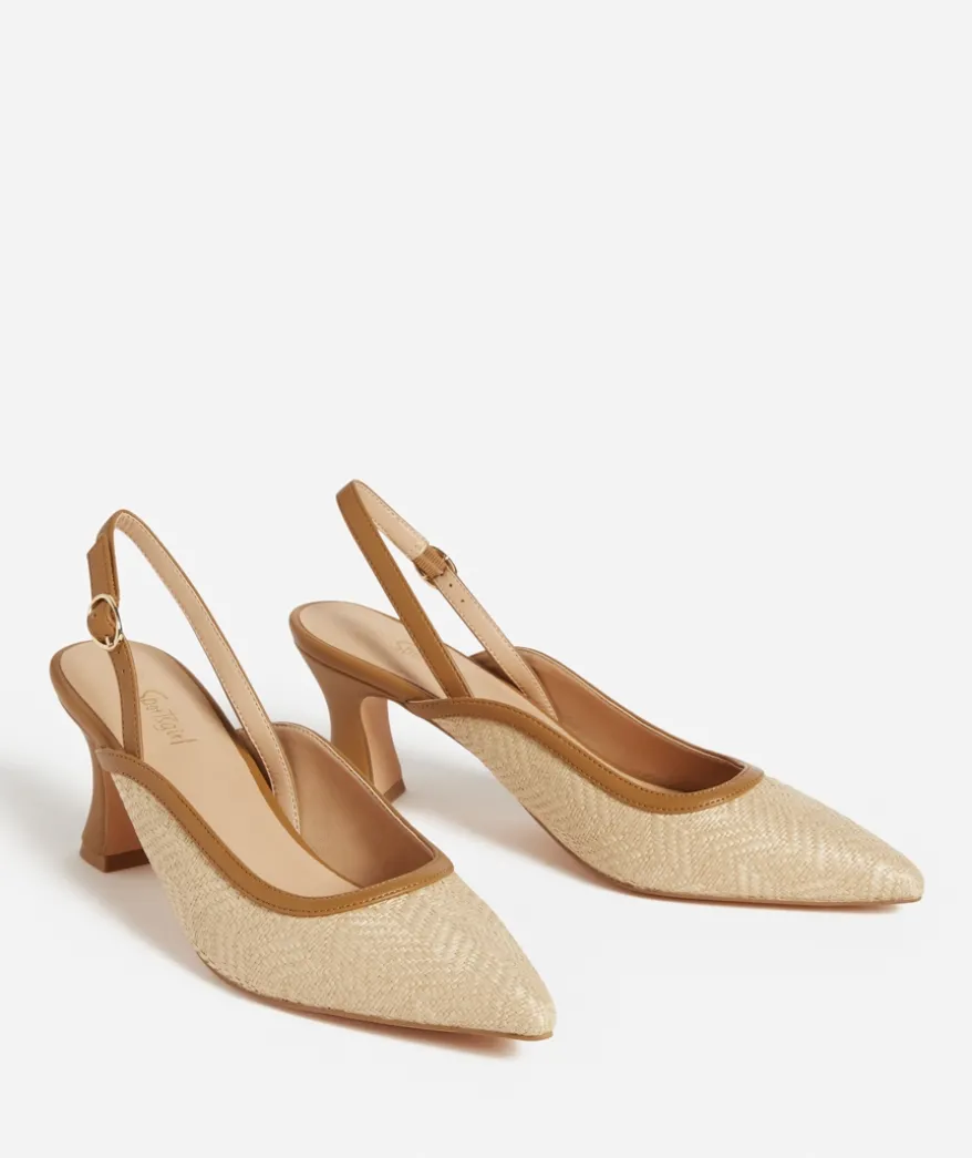 MARGOT NATURAL WOVEN POINT HEEL