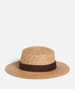 MARIE SUMMER STRAW BOATER HAT