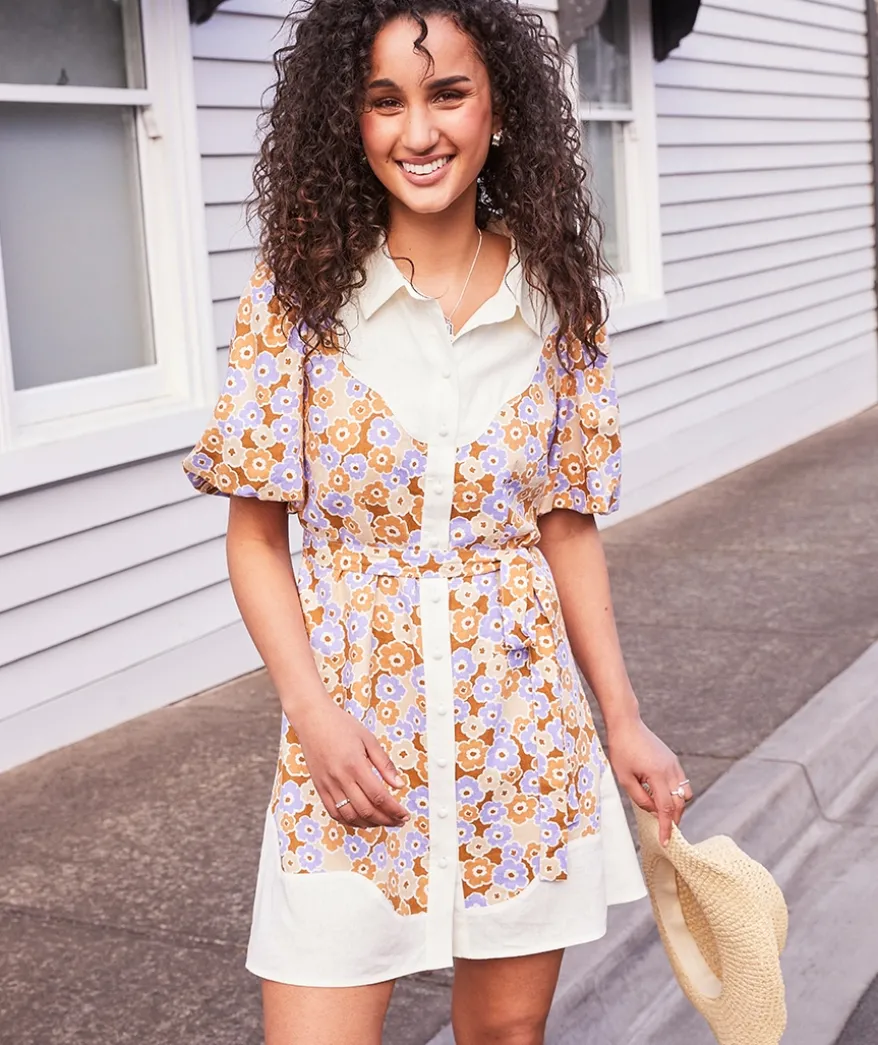 MARLEE SPLICED MINI DRESS