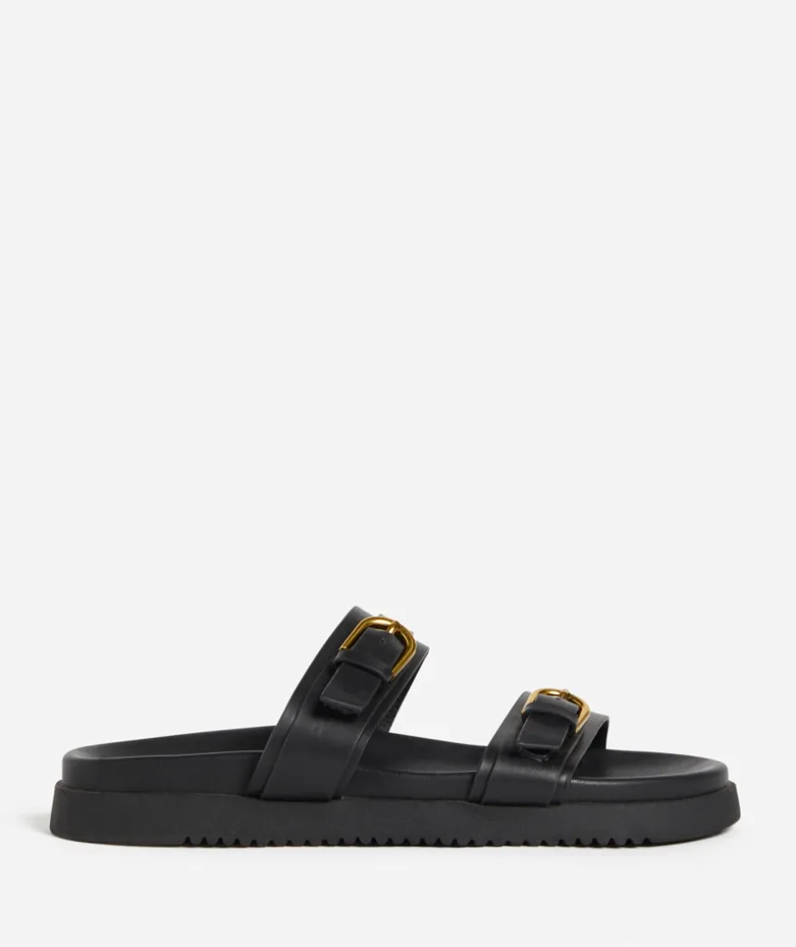 MARNIE BLACK DOUBLE BUCKLE SANDAL