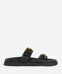 MARNIE BLACK DOUBLE BUCKLE SANDAL