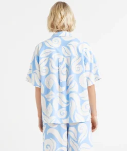 MAX LINEN BLEND PRINTED SHIRT