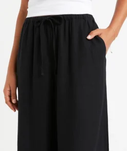 MAX LINEN BLEND WIDE LEG PANT