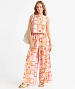 MAX LINEN BLEND WIDE LEG PANT