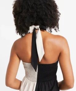 MEEKA HALTER MIDI DRESS