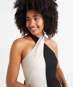 MEEKA HALTER MIDI DRESS