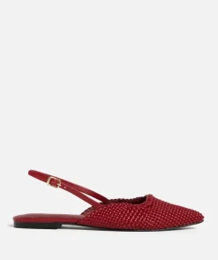 MEG WOVEN POINT SLIDE - RED