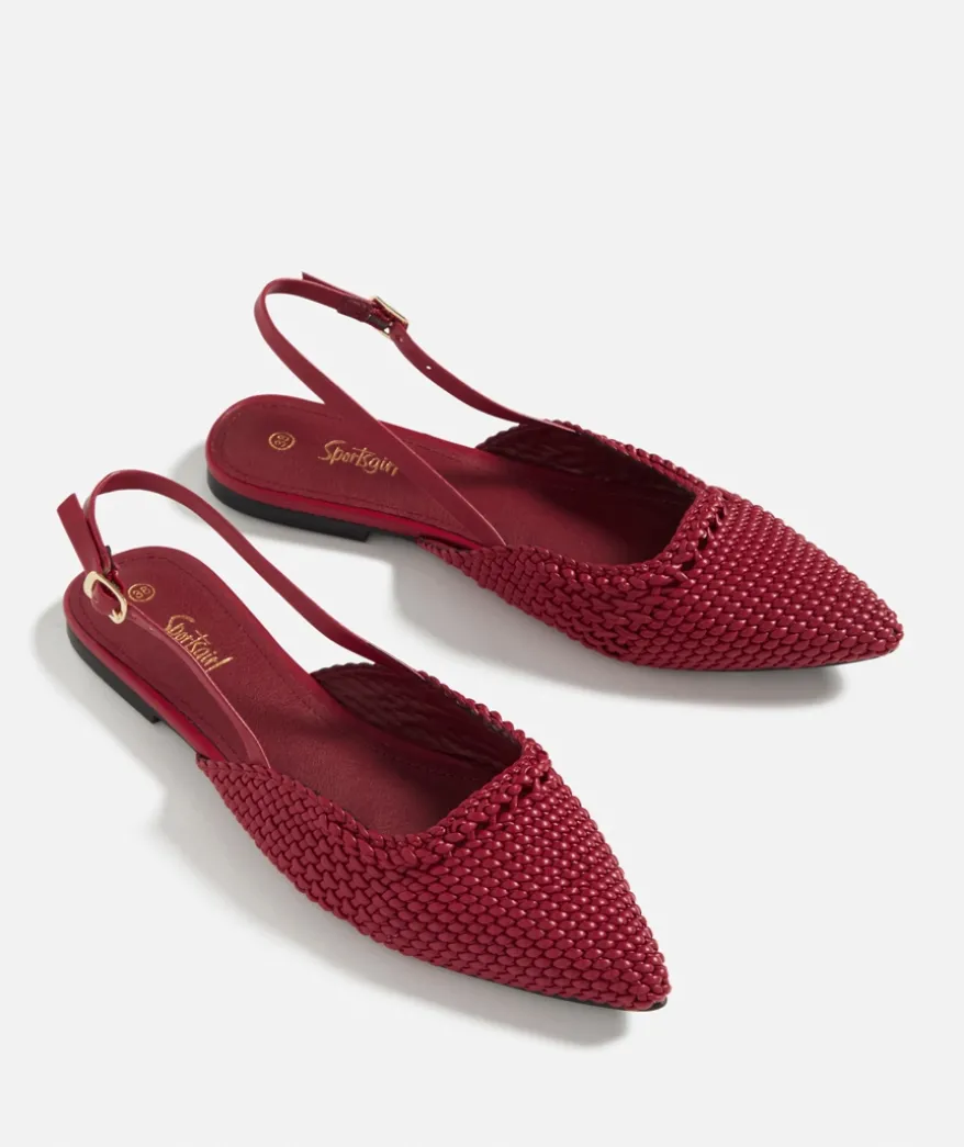 MEG WOVEN POINT SLIDE - RED