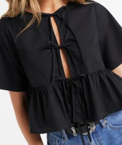 MELISSA COTTON TIE FRONT BLOUSE