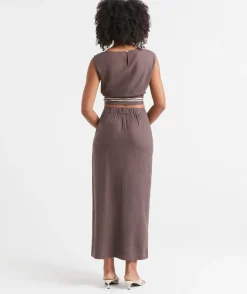 MICAH PRINTED COLUMN MAXI SKIRT