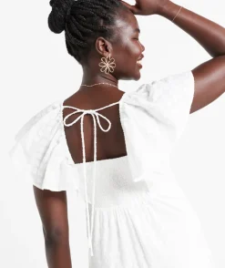 MILLER TIERED COTTON MIDI DRESS