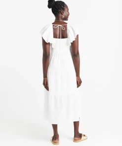 MILLER TIERED COTTON MIDI DRESS