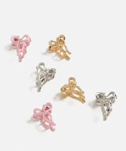 MINI METAL BOW HAIR CLAWS