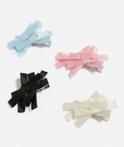 MINI MULTI SATIN BOW HAIR PIN PACK