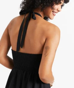 MIRA HALTER MIDI DRESS