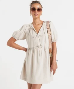 MISHCA TIE FRONT MINI DRESS