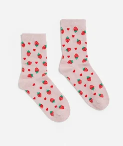 MULTI STRAWBERRY CREW SOCK