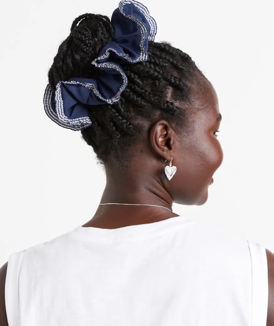 NAVY LARGE SCRUNCHIE